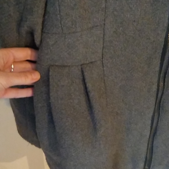 Rampage zip front textured pea coat - Picture 3 of 7